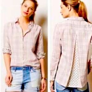 Anthropologie Isabella Sinclair Susanna button down sz M